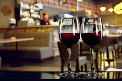 Two glasses of wine Stock Photos