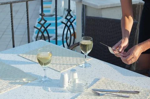 Two glasses of wine Stock Photos