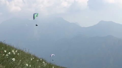 Two gliders flying Stock Footage 60641037