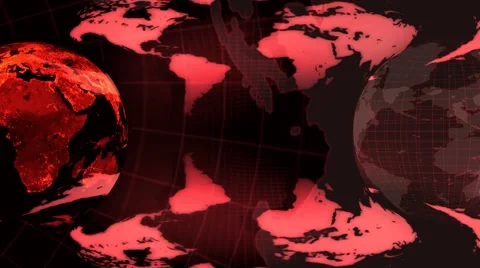 Two Globes rotates Stock Footage 56645735