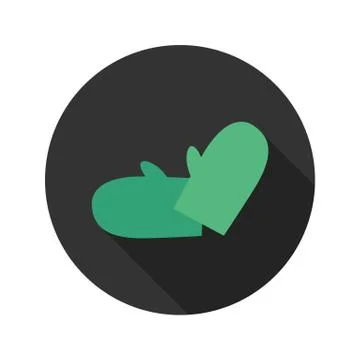 Two Gloves flat icon Illustrazione stock