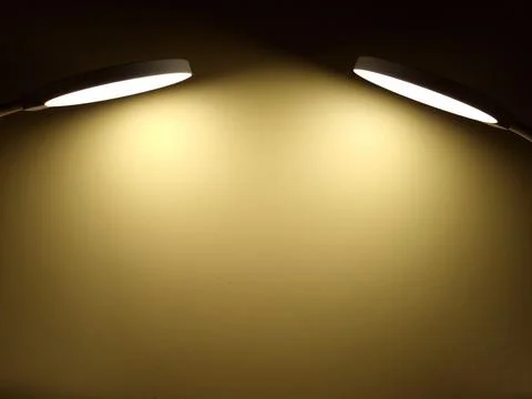 Two glowing lamps Stock Photos