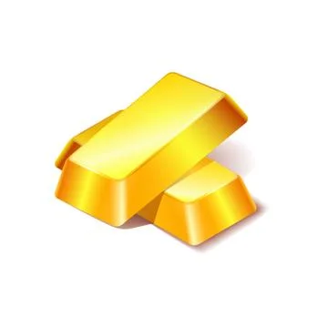 Two gold bars icon isolated on white background Stock Illustration