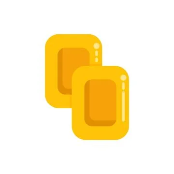 Two gold bars with rounded corners over white background Illustrazione stock