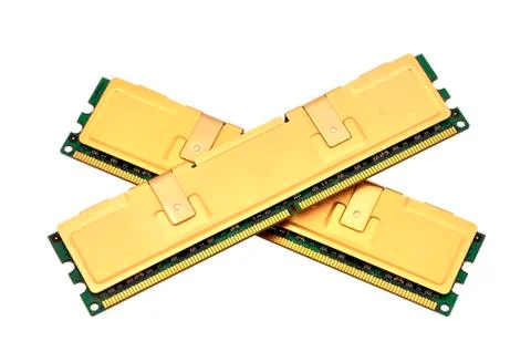 Two gold ram Foto stock