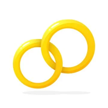 Two gold wedding ring Stock Illustration
