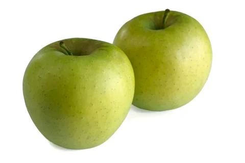 Two golden apples Stock Photos