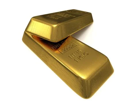 Two golden bars Stock Illustration