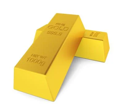 Two golden ingots Illustrazione stock