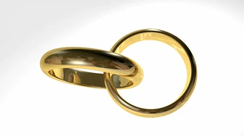 Two golden rings Stock Footage 8558256