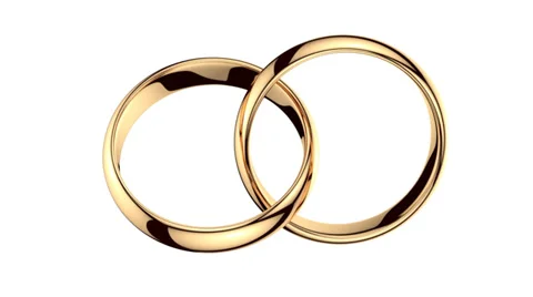 Two golden rings Vídeos de archivo 31848721