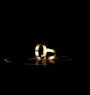 Two golden rings Stock Illustration