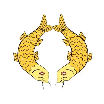 Two goldfish Stock Illustration