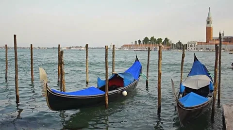 Two gondolas Stock Footage