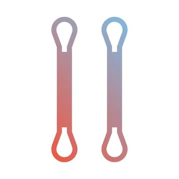Two Gradient Loop Shapes on White Background Isolated Illustrazione stock