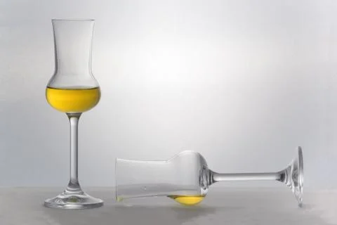 Two Grappa glasses Stock Photos