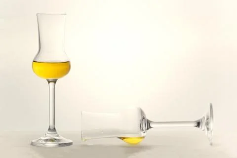 Two Grappa glasses Stock Photos