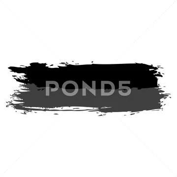 Two Gray Brushstroke Paint Stock Illustration