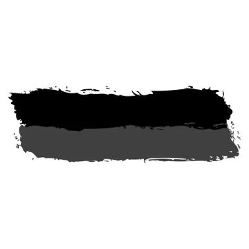 Two Gray Brushstroke Paint Stock Illustration