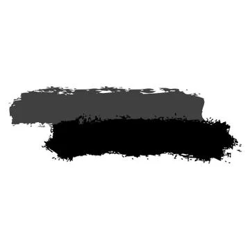 Two Gray Brushstroke Paint Stock-Illustration