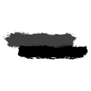 Two Gray Brushstroke Paint Stock-Illustration