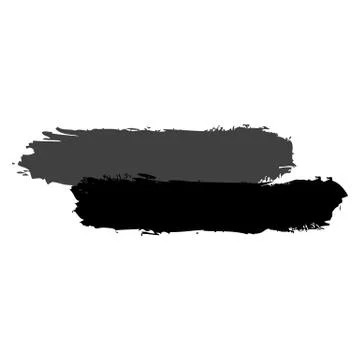 Two Gray Brushstroke Paint Stock-Illustration