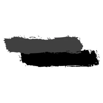 Two Gray Brushstroke Paint Stock-Illustration