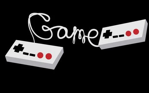 Two gray old retro hipster joysticks manipulators remotes from the 80's, 90's Stock Illustration