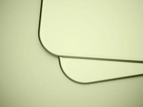 Two green blank card concept rendered Stock Illustration