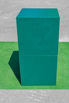 Two Green Boxes 写真素材
