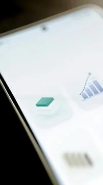 Two green data layers on white tile Stock Photos