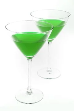 Two green drinks Stock Photos