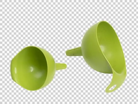 Two green funnels Stock Photos