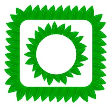 Two  Green Leaves Frames Illustrazione stock