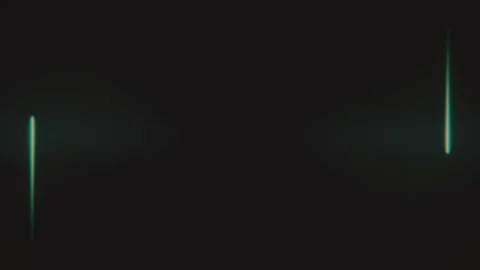 Two green light lines moving on the border of the screen on black background Stock Footage 132674313