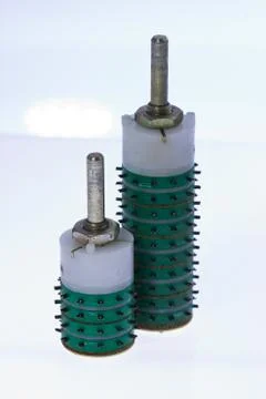 Two green micro switches Stock-Fotos