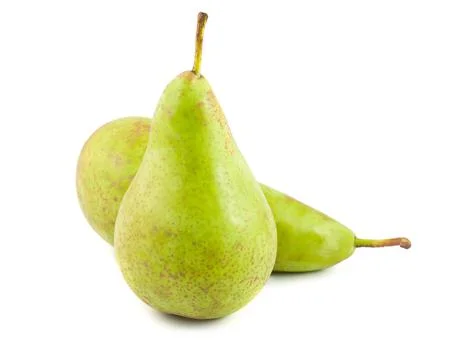 Two green pears Stock Photos