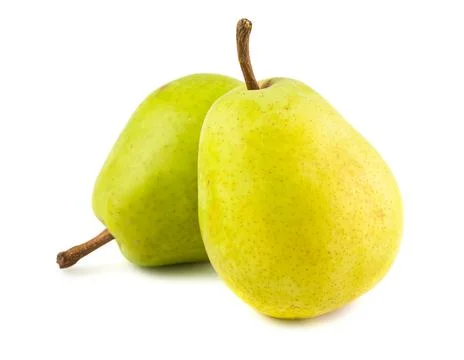 Two green pears Stock Photos
