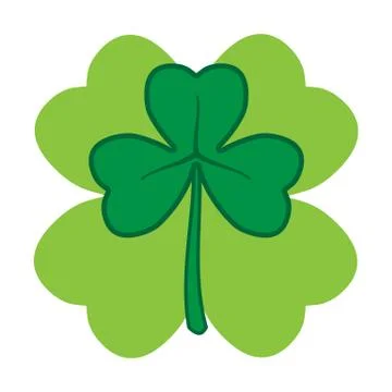 Two Green Shamrock Stock-Illustration