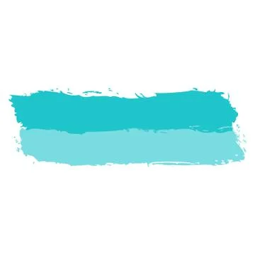 Two Green Tint Brushstroke Paint Illustrazione stock