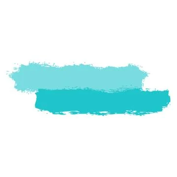 Two Green Tint Brushstroke Paint Stock-Illustration