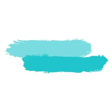 Two Green Tint Brushstroke Paint Illustrazione stock