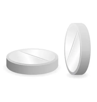 Two grey tablets isolated on white Stock Illustration