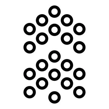 Two groups of circles showing decentralized hierarchical structure Stock Illustration