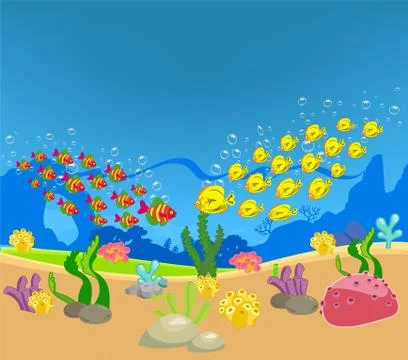 Two groups of individuals met the ocean Stock Illustration