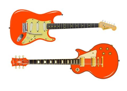 Two Guitar Giants Stock Illustration