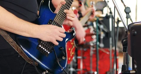 Two guitarists playing rock Stock-Footage 106370085