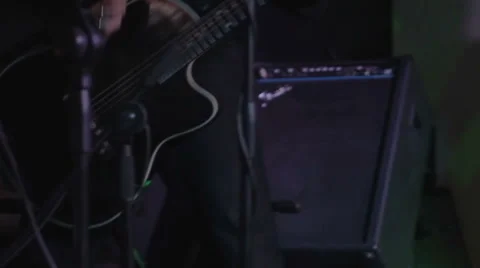  Two guitarists on the stage Stock Footage 47288612