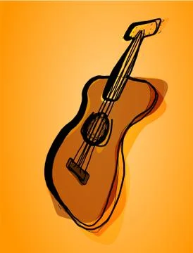 Two guitars 01 Stock Illustration