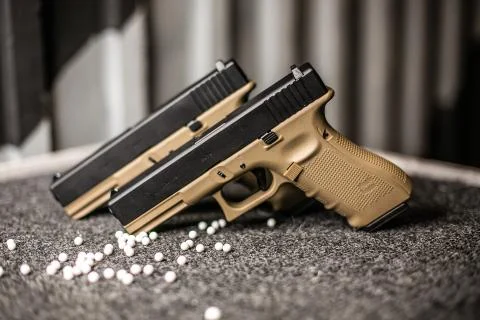 Two Guns Glock 17 Stock Photos